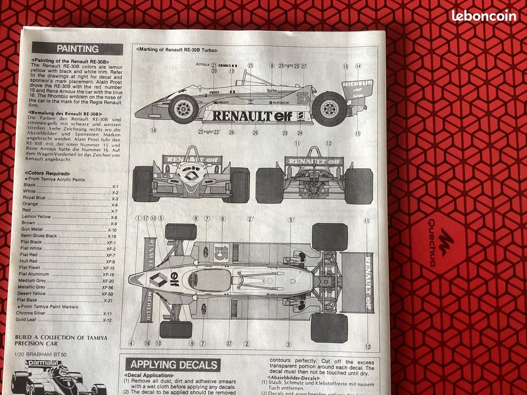 Maquette Formule 1 : Renault RE 20 Turbo - Jeux et jouets Tamiya - Avenue des Jeux