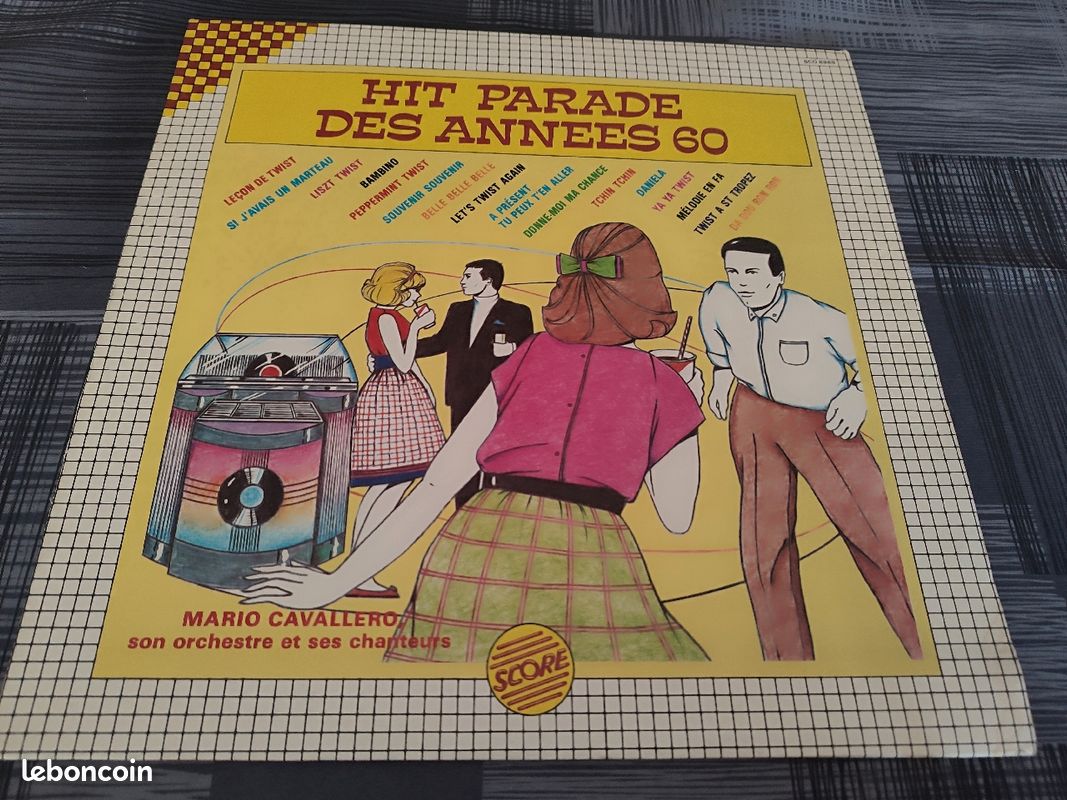 Disque Vinyl vintage dédicacé - Hit parade des années 60 (image 1)