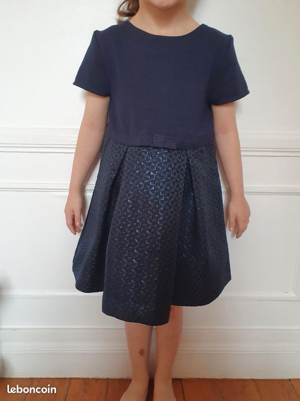 Enfant Tenue De Fete Fille Okaidi Robe Chic à Nœud Irisée Rose