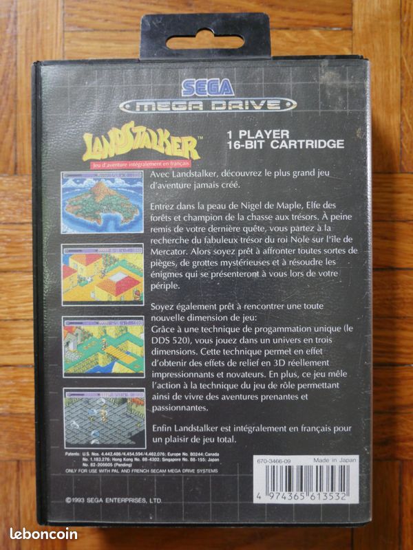 Jeu Sega Mega Drive Landstalker Le trésor du Roi Nole complet (image 3)