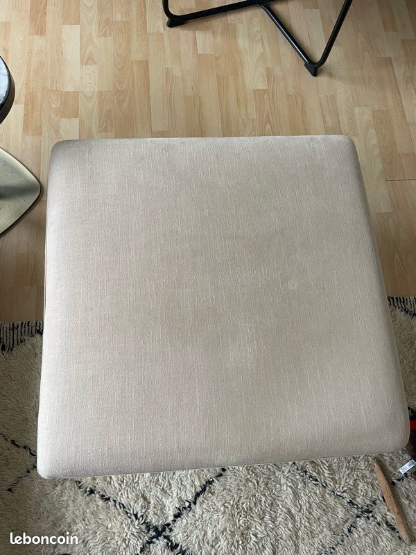 Pouf lin viscose Ivete la redoute (image 4)