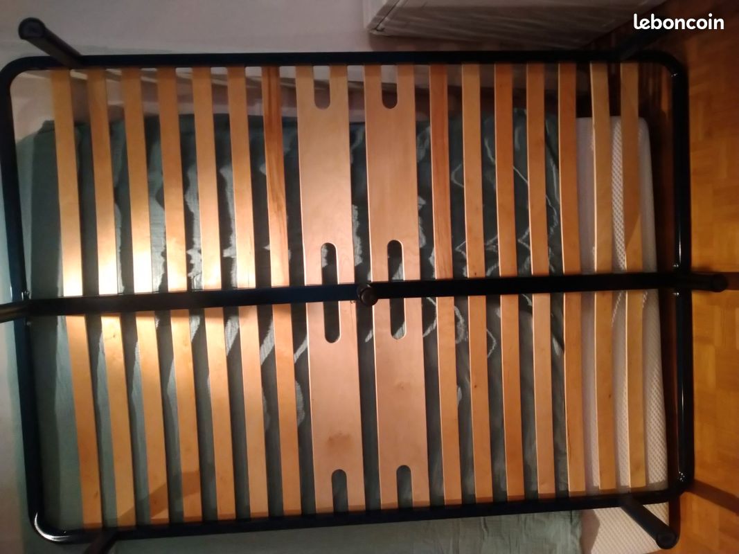Lit deux personnes, matelas avec sommier (image 3)