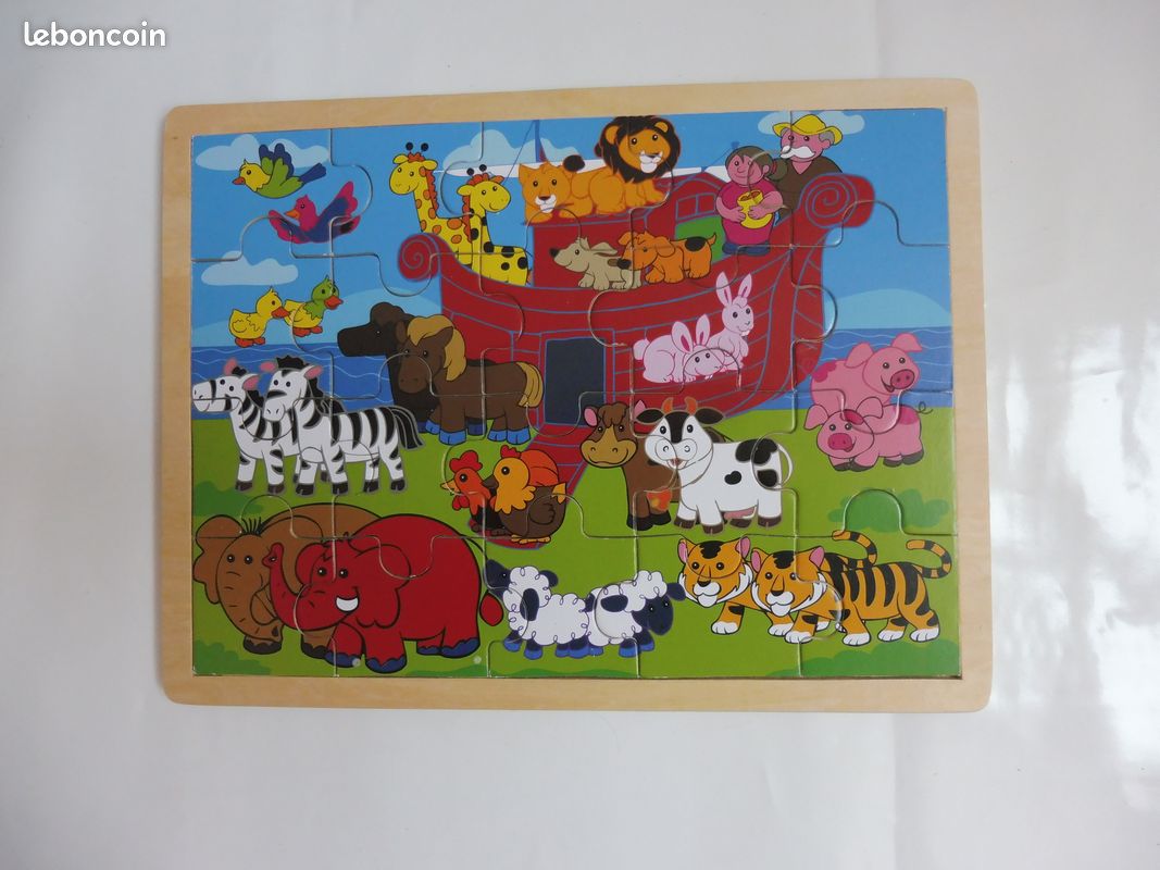 Puzzle en bois - Animaux Arche de Noé - neuf (image 1)