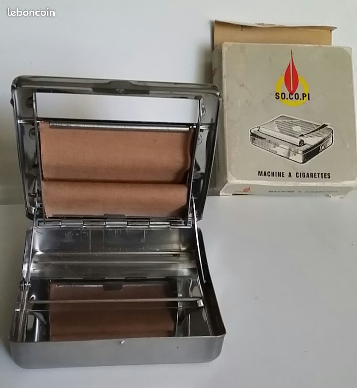 Boîte Machine à rouler cigarettes et porte tabac marque So-co-bi vintage
