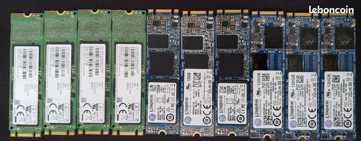Lot 10 x ssd 120gb m.2 sata (image 1)