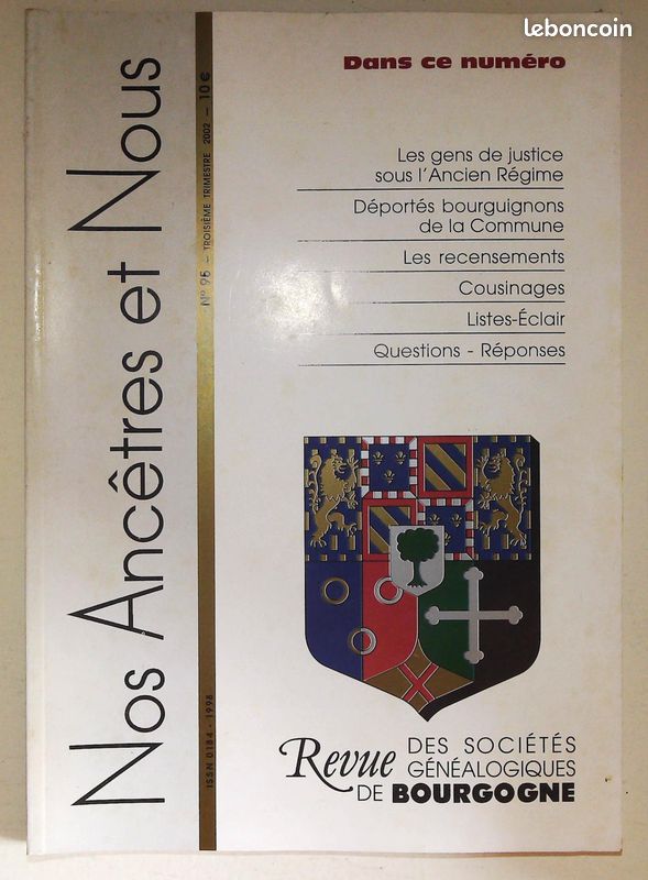 Généalogie Bourgogne Nos Ancêtres et Nous n°95 voie ferrée Paris Dijon Aubriot (image 1)