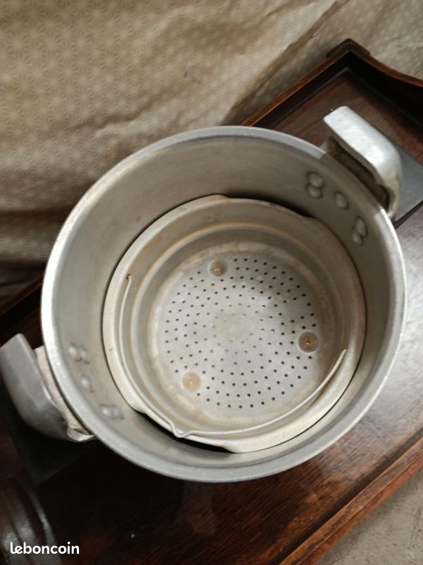 Cocotte-minute SEB 8L aluminium vintage avec panier vapeur - Made in