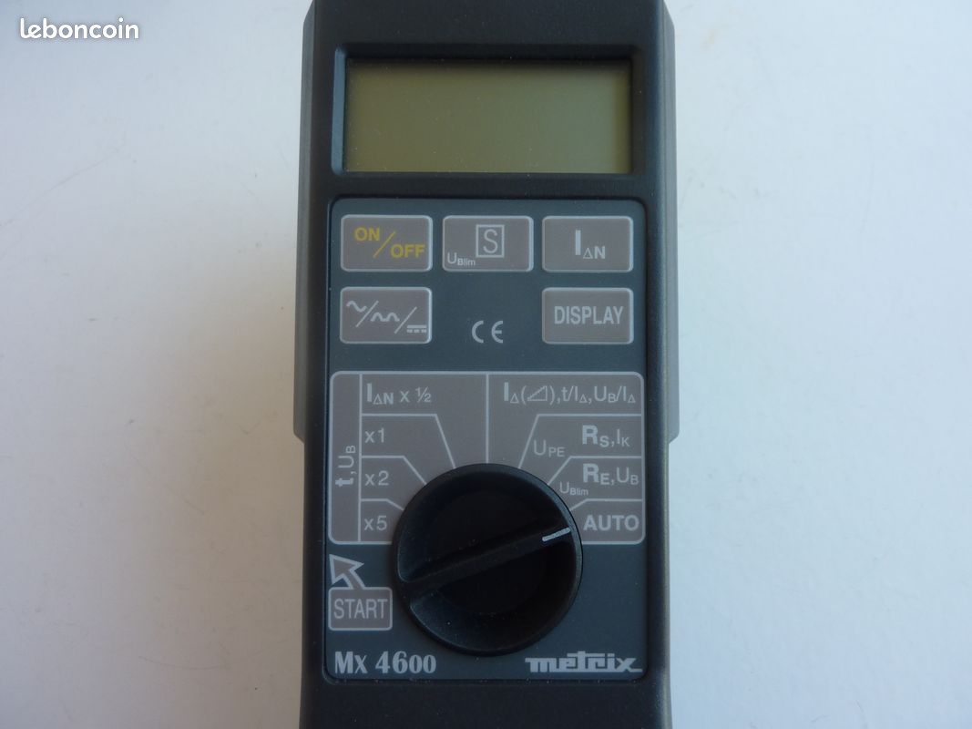 METRIX MX 4600: Testeur de disjoncteurs différentiels + mesure terre (image 1)