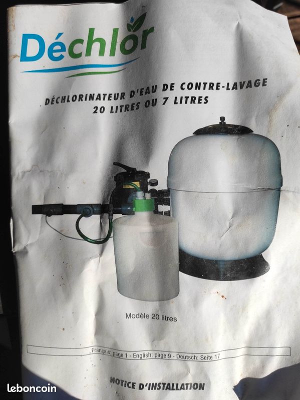 Dechlorinateur d'eau de contre lavage (image 1)