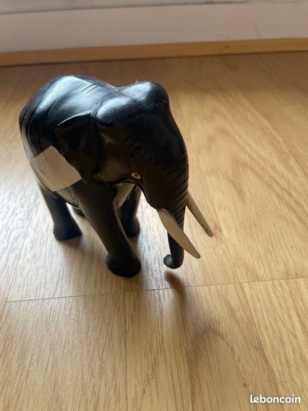 Lot éléphants ébène et ivoire (image 4)
