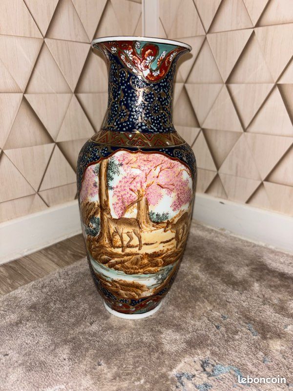 Vase décoratif en porcelaine style asiatique – Très joli décor (image 3)