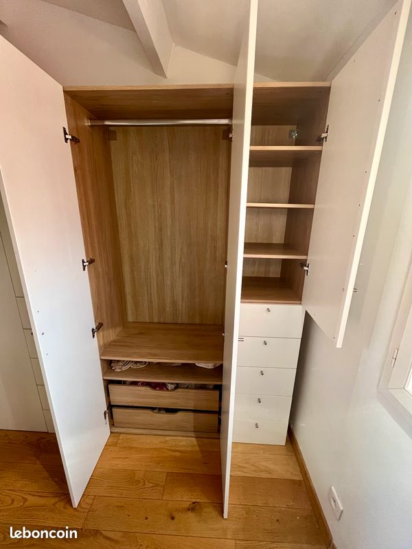 Armoire Dressing Spaceo 220x200x45cm (4 caissons) (image 3)