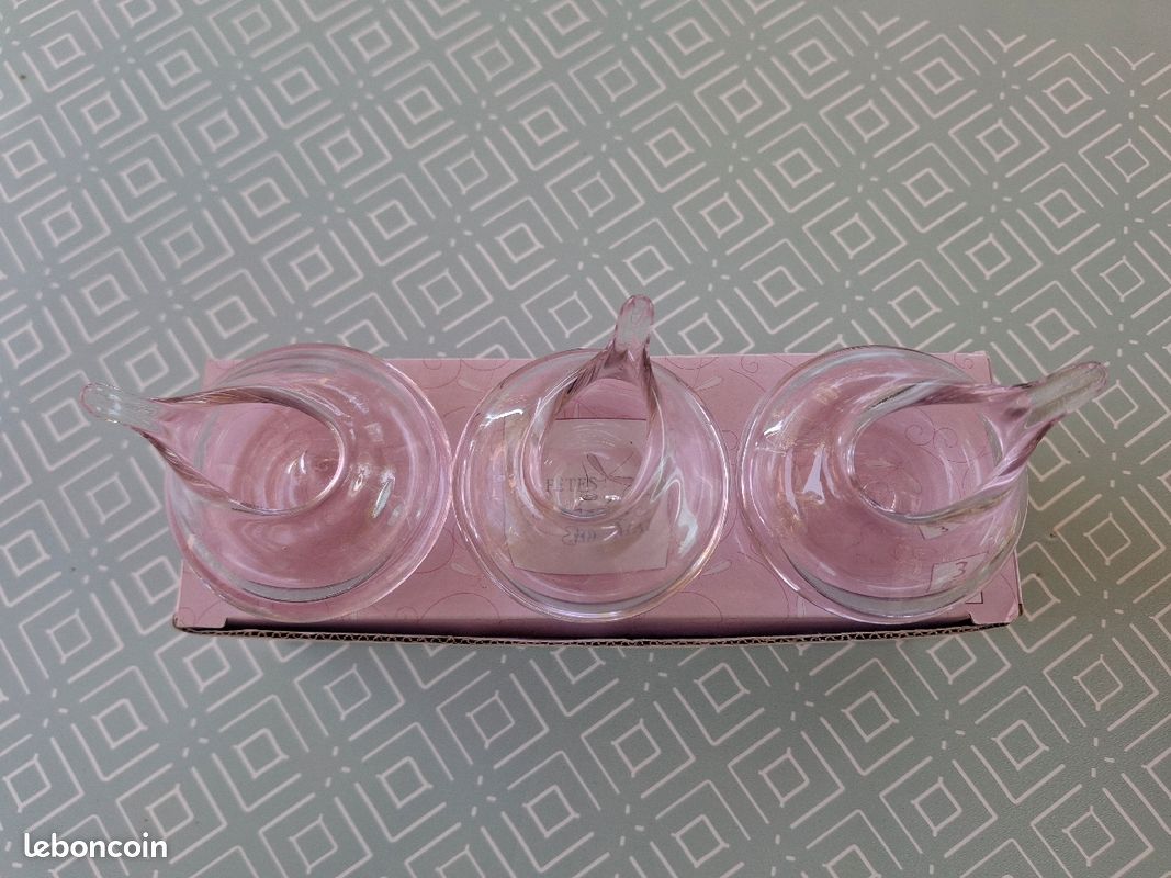 Lot de 3 petits soliflores roses (image 2)
