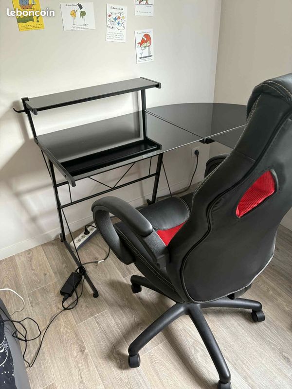 Bureau moderne 130cm×70cm + le fauteuil (image 1)