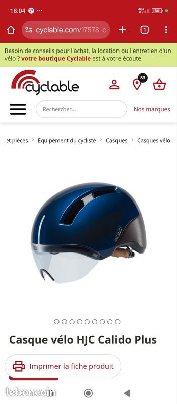 Casque Hjc calido bleu (image 7)
