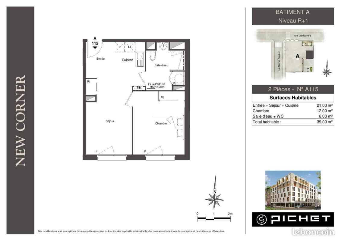 Appartement 2 pièces 39 m² · à Le Havre · 39 m² · 568 €