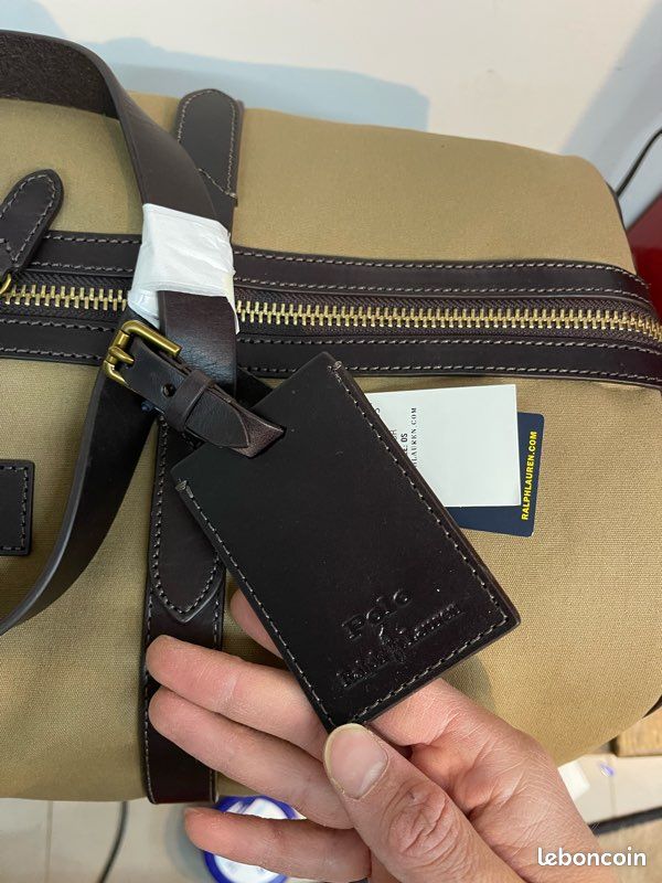Sac week end polo Ralph Lauren couleur sable camel (image 3)