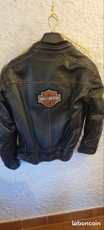 Chemise Homme Harley-Davidson Coton Bleu Écossais - Taille 42 | Motif Carreaux, Manches Longues | Occasion TB