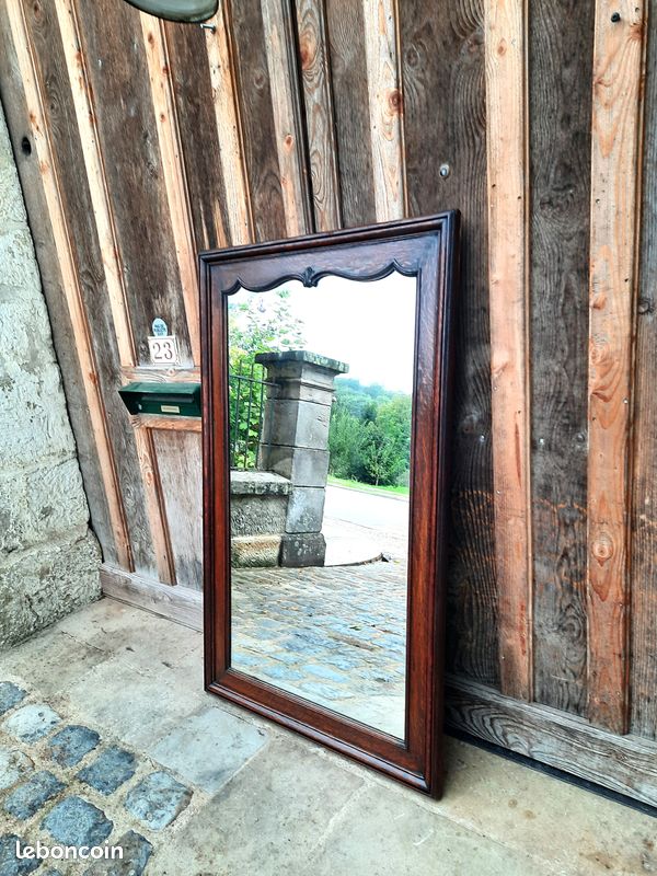 Grand miroir ancien en chêne - Livrable (image 1)
