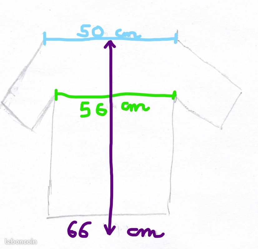 CHEMISIER - 42 - 44 - BLANC - POCHE BRODE - LETTRE - J - a (image 2)