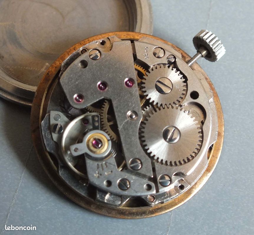 Montre Bracelet Vintage LOV Mécanique 'Allez France' - Cadran Animé Foot, Années 70, Acier Et Cuir