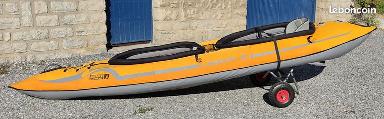 ADVANCED ELEMENTS Île Voyage 2 Kayak Gonflable 2 Places - Jaune - Compact Et Robuste