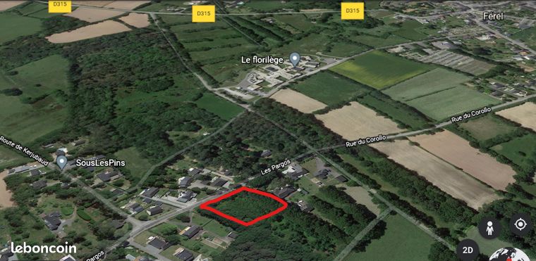 Terrain 1168 m² Ferel