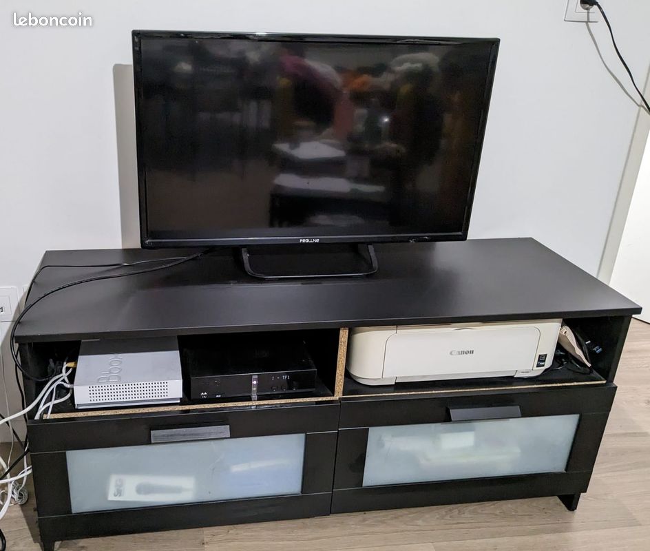 Vente meuble tv Brimnes noir Ikea (image 3)