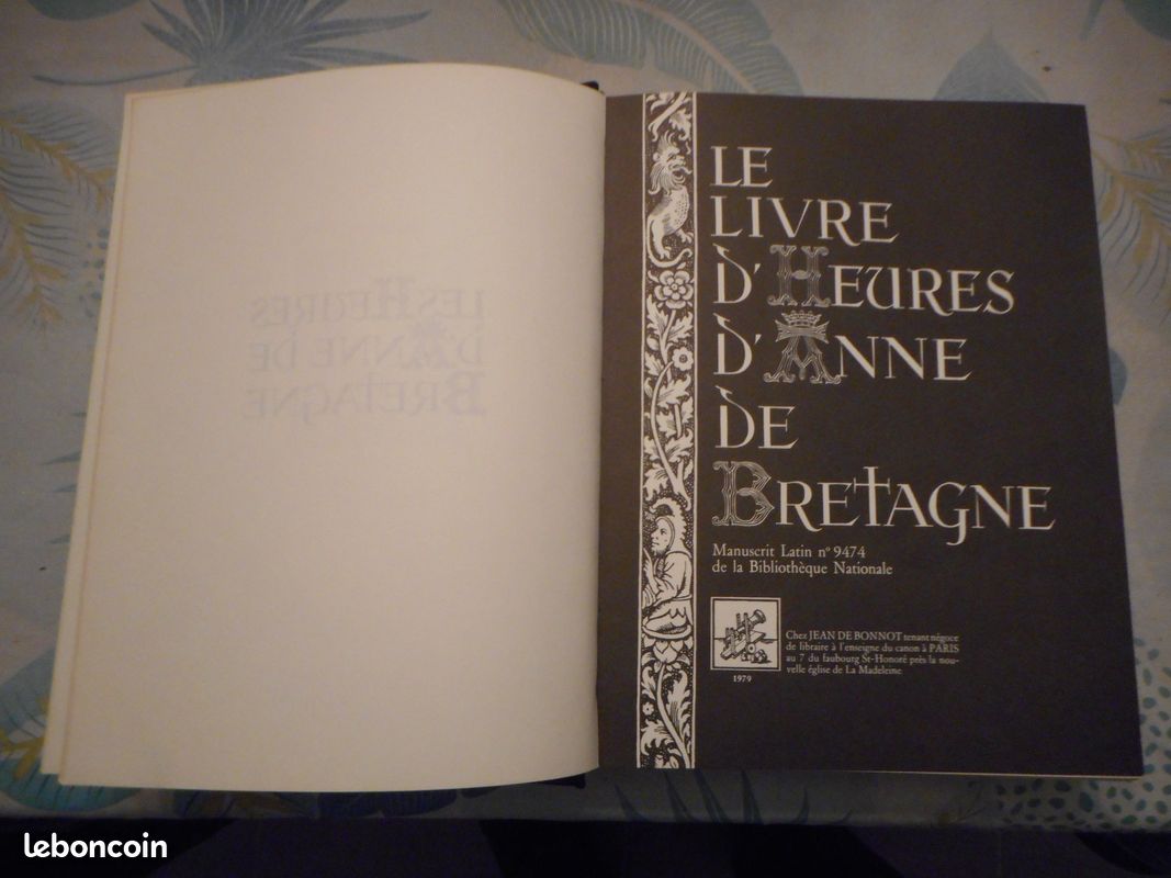Le Livre d'heures d'Anne de Bretagne - Edition Jean de Bonnot 1979 - Etat Neuf (image 2)