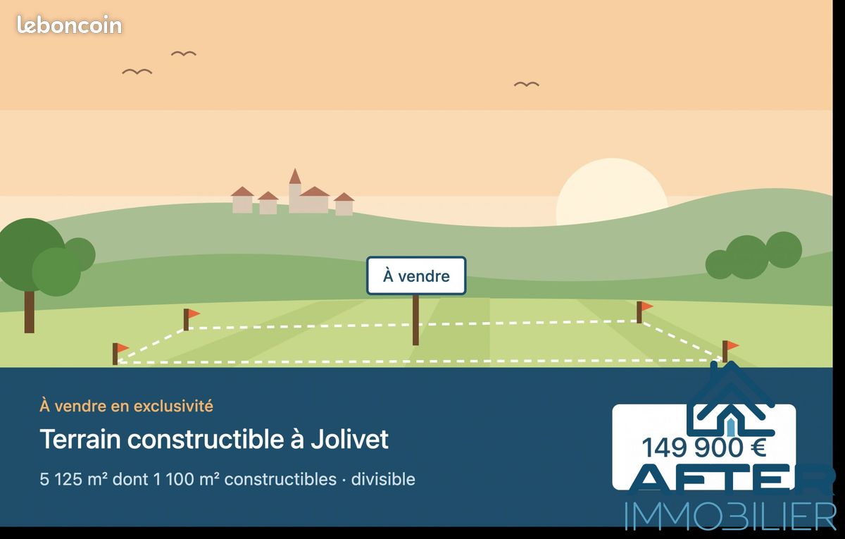 Terrain 5125 m² · à Jolivet · 5 125 m² · 149 900 €