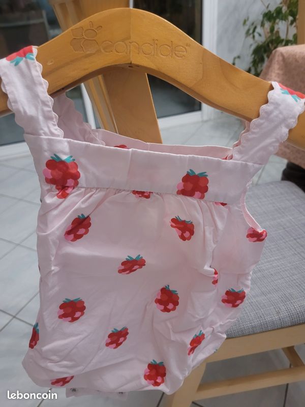 Robe rouge JACADI 12 mois et combinaison rose et rouge JACADI 12 mois (image 4)