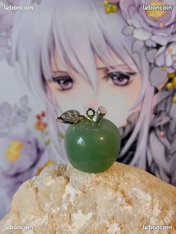 Petite Pomme en Pierre Naturelle – Aventurine Verte (1,6 x 2 cm) – Chance, apaisement & confiance 🍏 (image 5)