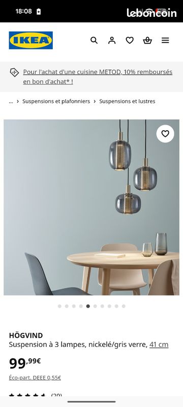 3 suspension à lampe IKEA (image 1)