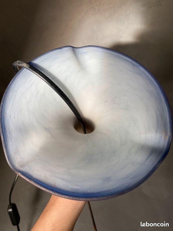 Lampe champignon moucheté en pâte de verre arts déco le verre français (image 4)