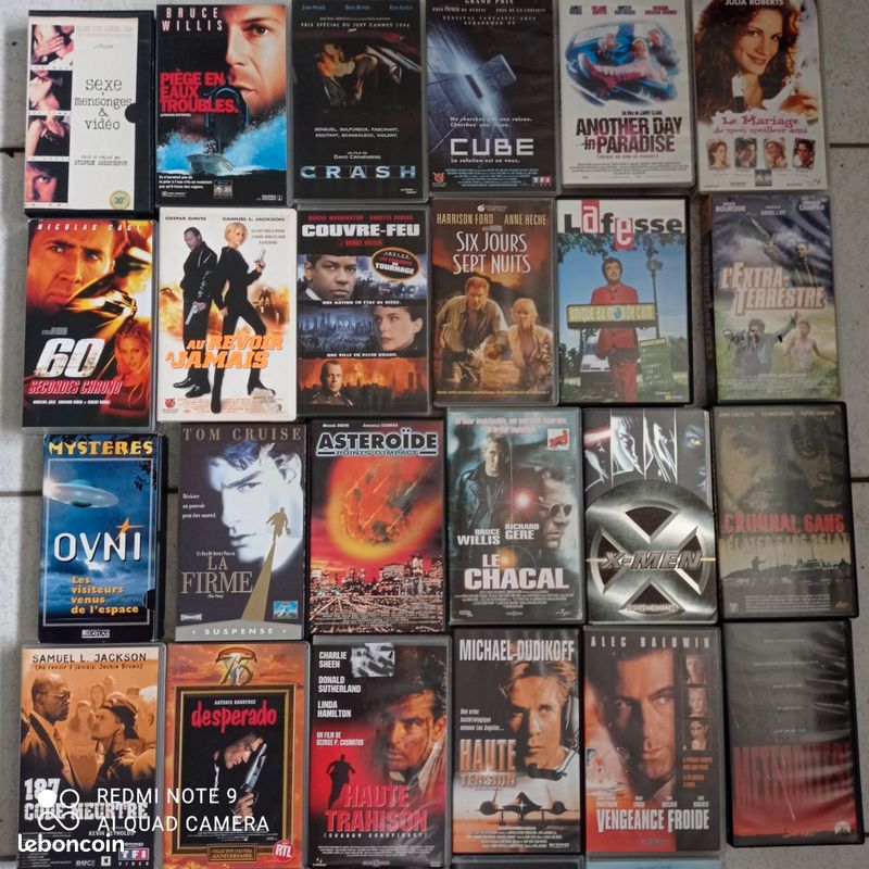 Lot de 140 cassettes vidéo, VHS années 80 et 90 (image 7)