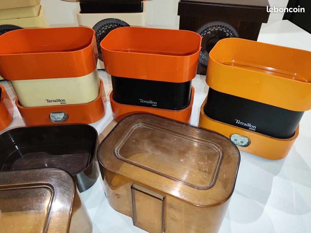 Balance Cuisine Vintage TERAILLON 4000 – Orange – Années 50/70 Avec Bol