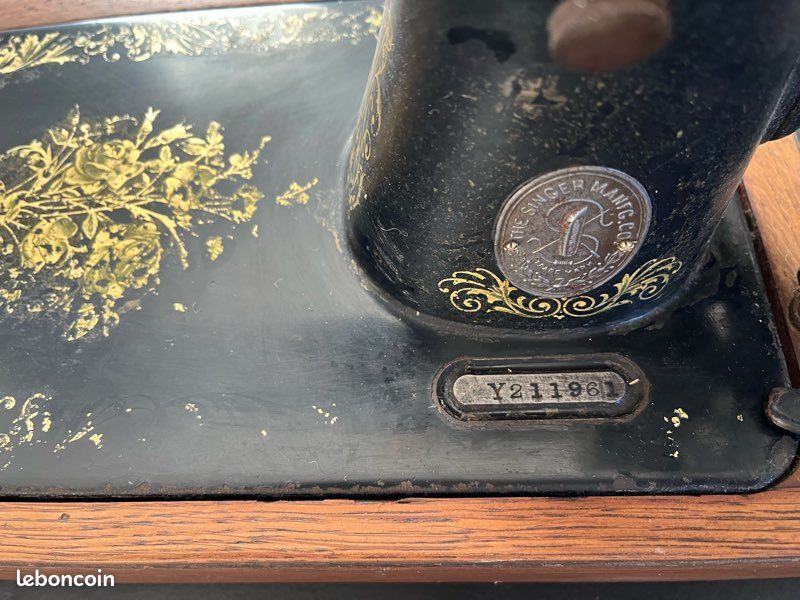 Ancienne Machine à Coudre SINGER 169-169B électronique, Socle Bois SIMANCO, Pour Pièces