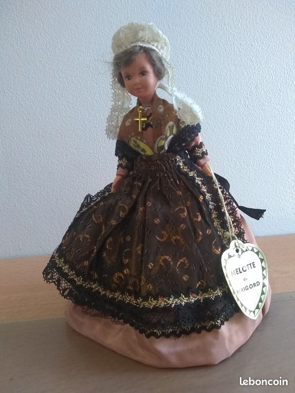 Poupée Régionale Bretonne Petitcollin 18 Cm - Poupée Le Minor, Ancienne Et Authentique