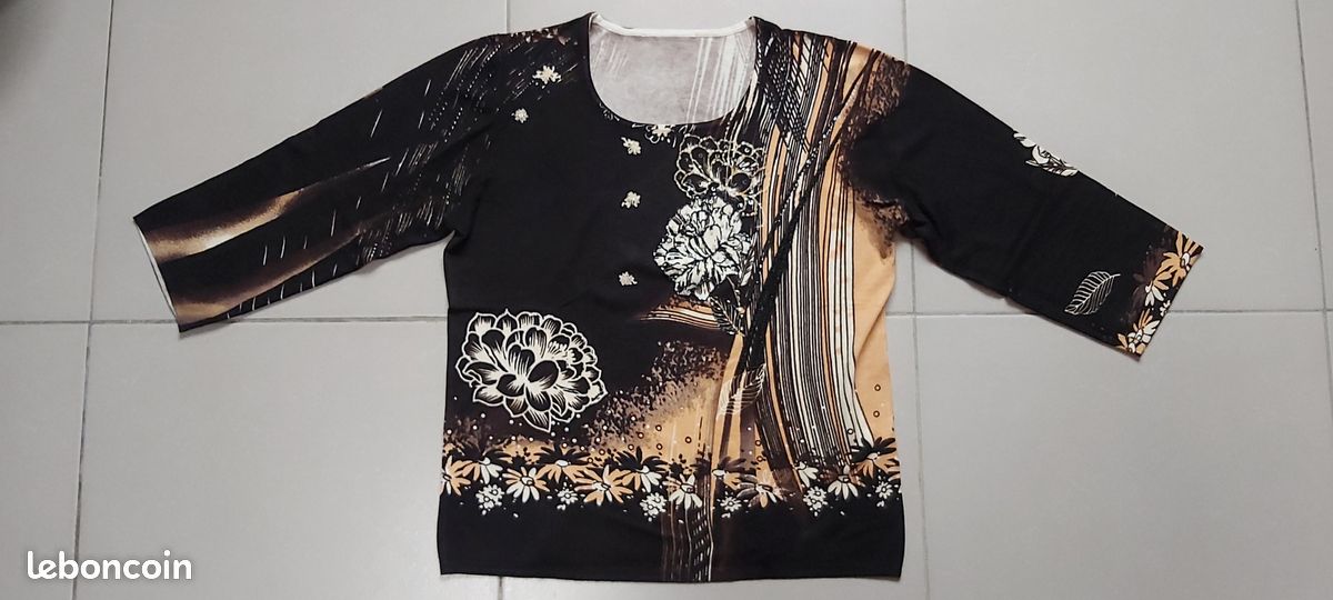 Pull manche 3/4 Taille 4 (image 1)