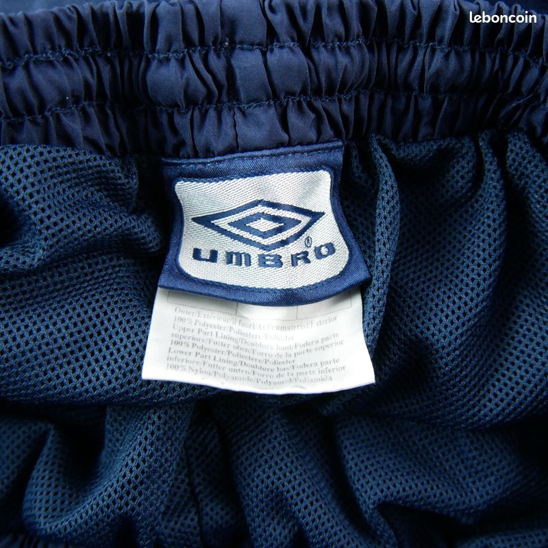 Umbro Jogging Y2K Poches zippées Bas zippés Homme Taille L Marine #QWE1793 (image 7)