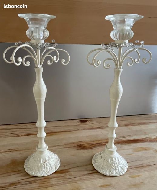 Chandelier 40 cm en bronze repeint (image 2)