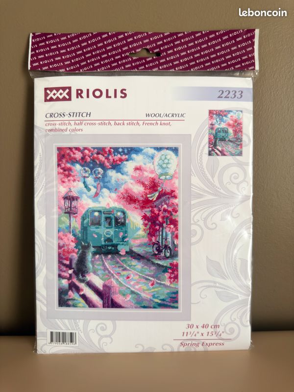 Jeu de points de croix Riolis Le jardin du château, modèle de comptage, € 46,79