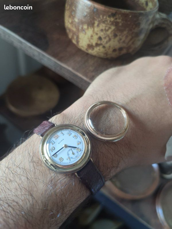 Montre Vintage Eberhard & Co Des Années 1920 - Boîtier Hermétique Nickel - Mouvement Mécanique Manuel - Rare