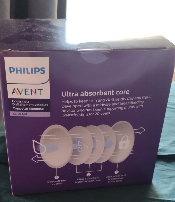 Coussinets d'allaitement jetables confort optimal Philips Avent, emballage  de 60.