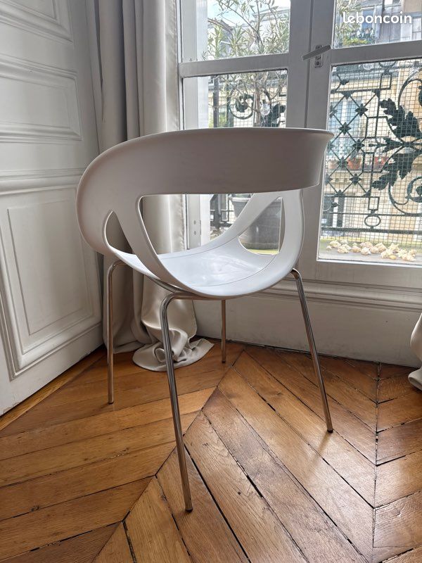 Chaise Fauteuil blanche gagner Mocema by Sandona Design Valeur 190 (image 4)
