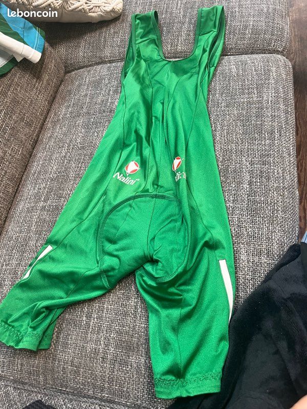 Combi Cuissard long CREDIT AGRICOLE CA vert cycling pant NALINI hiver 5 XL