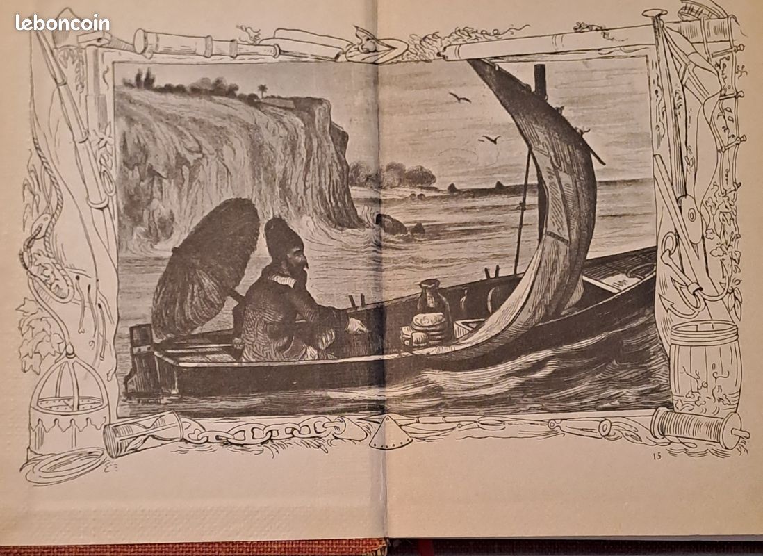 Livre Robinson Crusoé/Daniel de Foë 1958 numéroté (image 4)