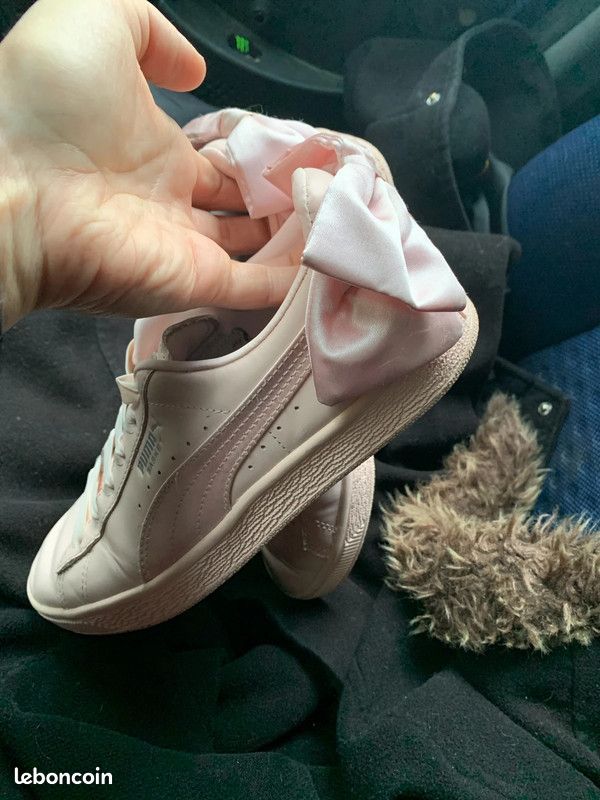 Puma Outlet Basket Puma Rose Noeud Basket Puma Avec Noeud Baskets