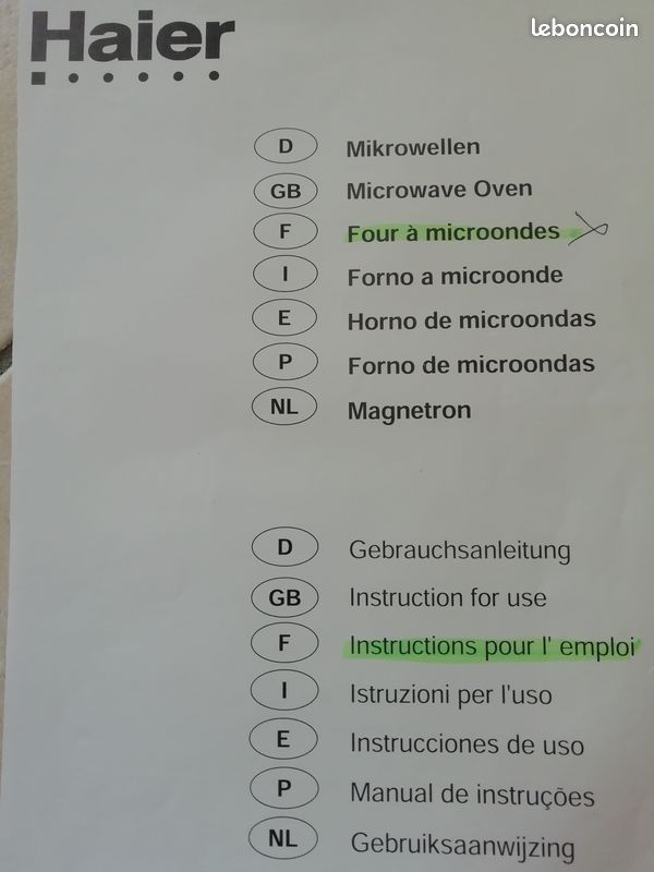 Micro ondes Haier blanc (image 6)
