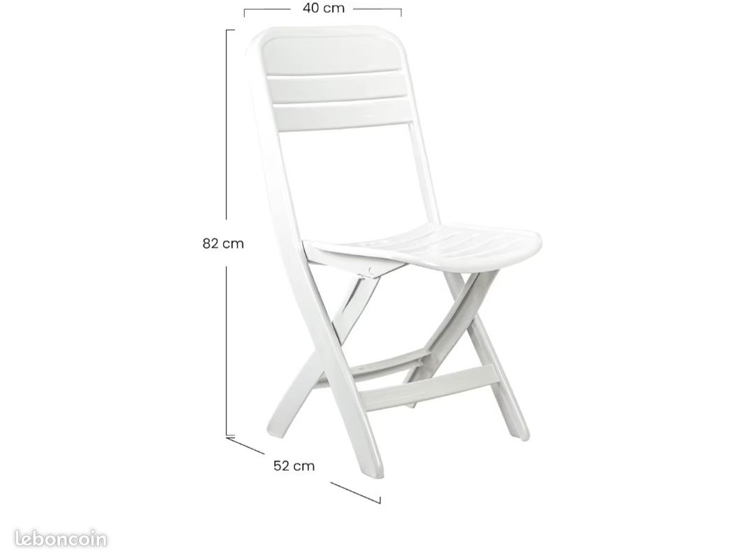 Lot de 4 chaises en plastique (image 1)